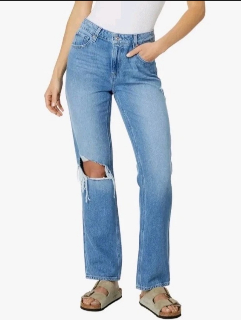 PAIGE DENIM Noella Jeans in Nathaly Destructed Size 28